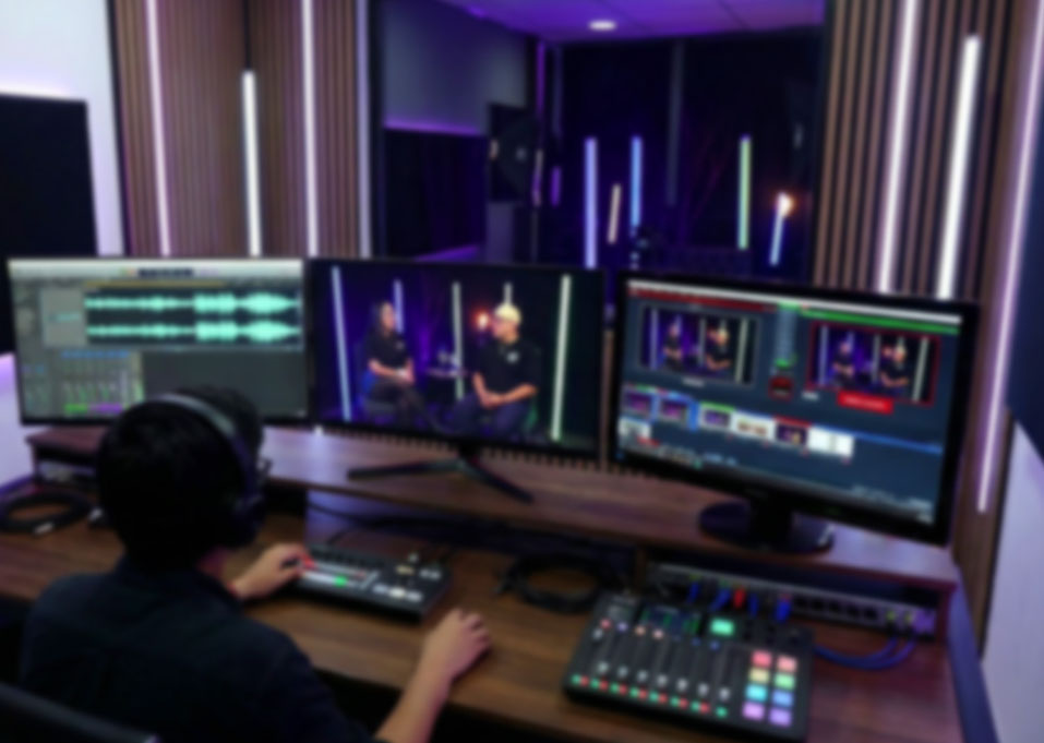Equipo de producción grabando